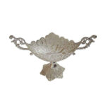 Iranian Malileh-Kari Silver Fruit Bowl Model Sun