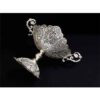 Iranian Malileh-Kari Silver Fruit Bowl Model Sun