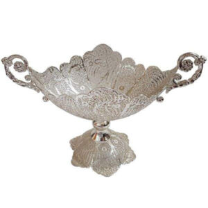 Iranian Filigree Malileh-Kari Silver Fruit Bowl Model Sun01