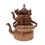 Persian Copper Double Teapot Durable and Hammered Brown