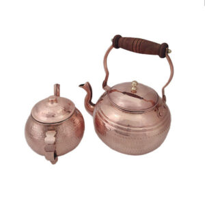 Iranian Hammered Copper Kettle & Teapots Model Darya