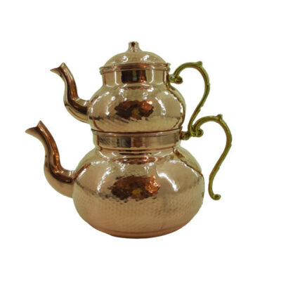 Persian Copper Double Teapot Durable and Hammered Jahan