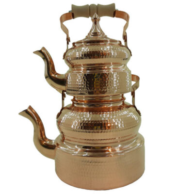 Persian Copper Double Teapot Durable and Hammered Qajar