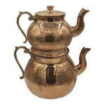 Persian Copper Double Teapot Durable and Hammered Silva