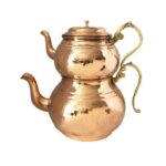 Persian Copper Double Teapot Durable and Hammered T190