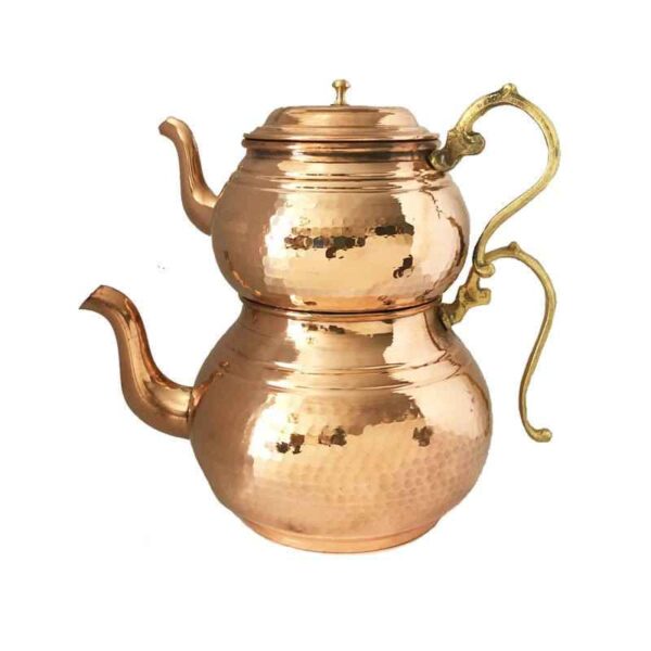 Persian Copper Double Teapot Durable and Hammered T190