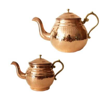 Persian Copper Double Teapot Durable and Hammered Vira