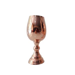 Handcrafted Persian Copper Wine Glass Stemware – Hammered Model Shiny