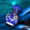 Decorative Copper Vase Hand-Painted with Persian Minakari Enamel Blue Sky