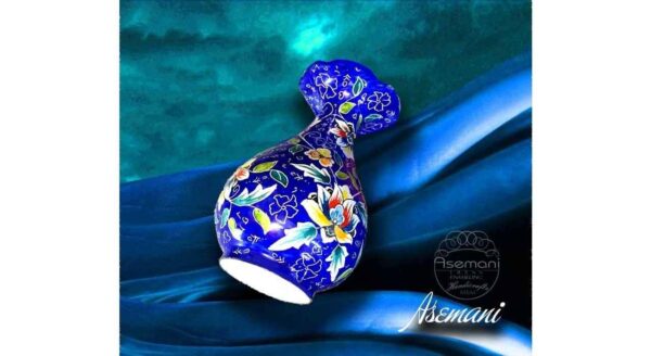 Iranian Mina-kari Copper Vase Model Blue Sky01