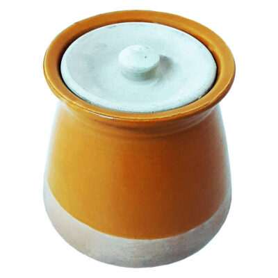 Persian Pottery Dizi Pot with Lid for Cooking Abgoosht – Yellow