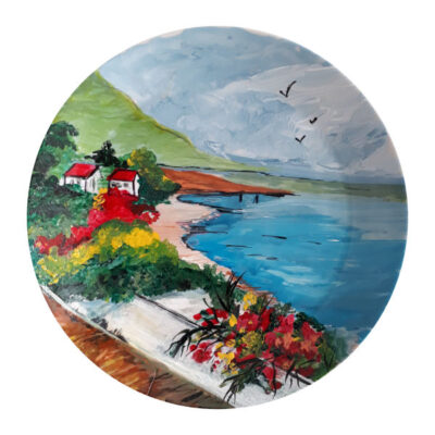 Decorative Pottery Plate Hand-Painted Picture