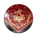 Decorative Pottery Plate Hand-Painted Zereshki
