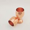 Set of 4 Handcrafted Persian Copper Wine Glass Stemware - Hammered Model Nasim