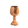 Set of 6 Handcrafted Persian Copper Wine Glass Stemware - Hammered Model Blossom