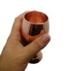 Set of 6 Handcrafted Persian Copper Wine Glass Stemware - Hammered Model Mahta