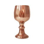 Handcrafted Persian Copper Wine Glass Stemware - Hammered Model Arash