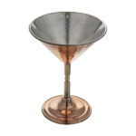 Handcrafted Persian Copper Wine Glass Stemware - Hammered Model Asal