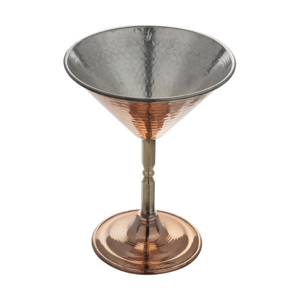 Handcrafted Persian Copper Wine Glass Stemware - Hammered Model Asal