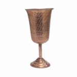 Handcrafted Persian Copper Wine Glass Stemware – Hammered Model Aseman