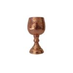 Handcrafted Persian Copper Wine Glass Stemware - Hammered Model Mahtab