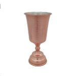 Handcrafted Persian Copper Wine Glass Stemware - Hammered Model Tulip