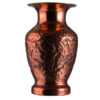 Handcrafted Persian Engraved Copper Vase Decorative with Flower & Bird Design