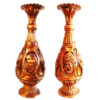 Handcrafted Persian Engraved Copper Vase Decorative - Set of 2