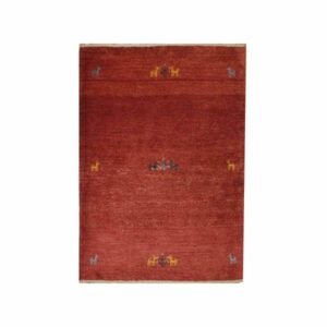 Iranian Wool Handwoven Gabbeh Rug Model Heart