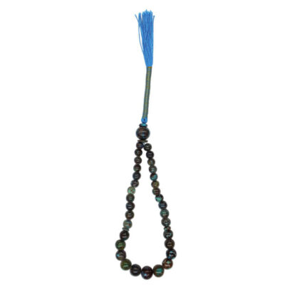 Persian Neyshabur Turquoise Rosary: Prayer 33 Beads Handcrafted Tasbih Zahiri