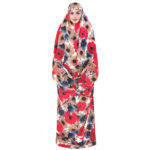 Islamic Namaz Chador for Women Ideal for Praying – Red Flower