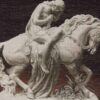 Hand-Knotted Persian Pictorial Rug from Tabriz Depicting Lady Godiva Embossed