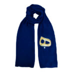 Persian Solid Dark Blue Shawl with Hich Calligraphy