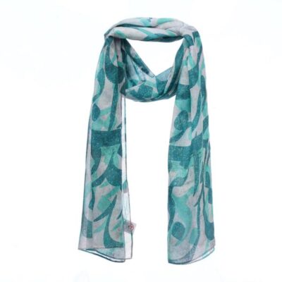 Persian Print Shawl for Women Artistic Calligraphy