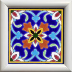 Decorative Persian Framed Ceramic Tile - Majnoon