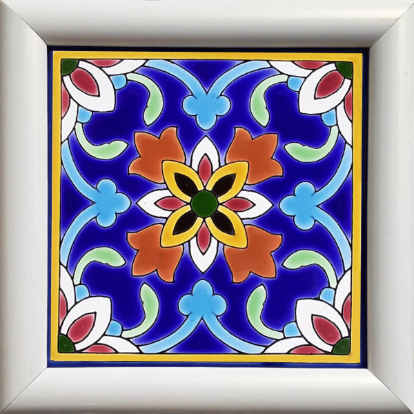 Decorative Persian Framed Ceramic Tile - Majnoon