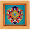 Decorative Persian Framed Ceramic Tile - Orange