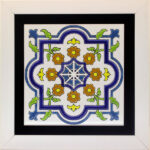 Decorative Persian Framed Ceramic Tile - Tahmour
