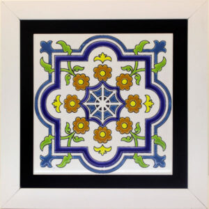 Decorative Persian Framed Ceramic Tile – Tahmour
