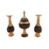 Set of Handcrafted Persian Engraved Copper Vases & Bowl G36