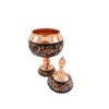 Set of Handcrafted Persian Engraved Copper Vases & Bowl G36