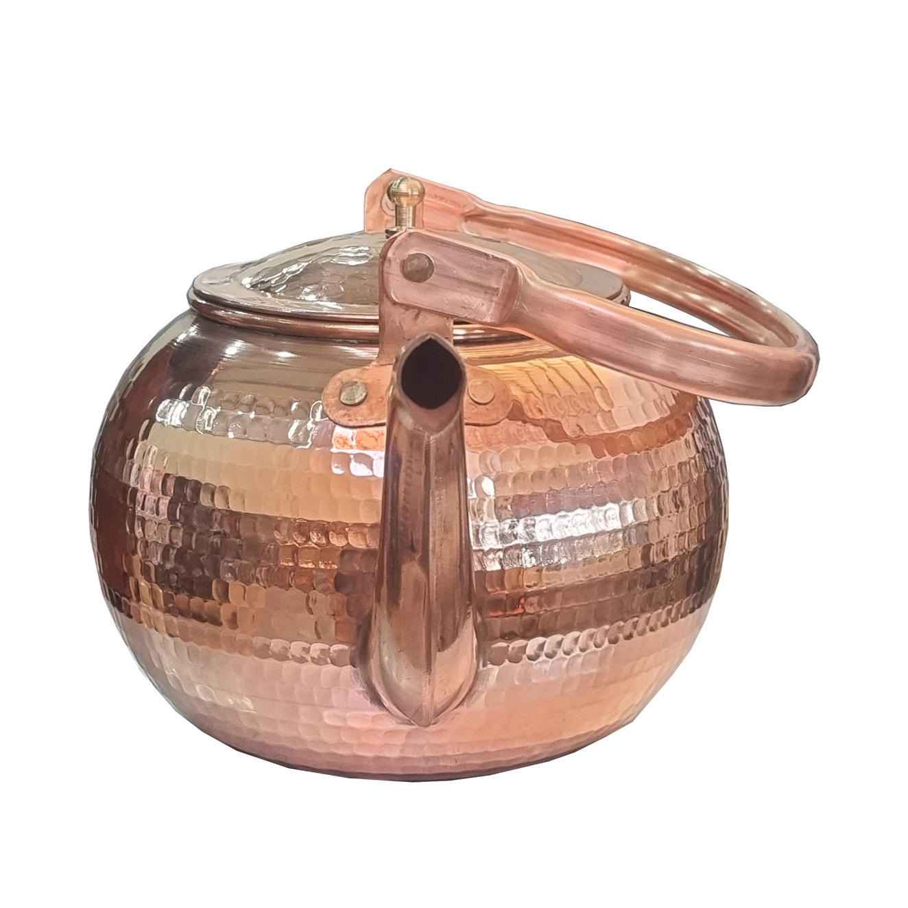 Persian Copper Tea Kettle Durable Stovetop Traditional Hammered Diamond