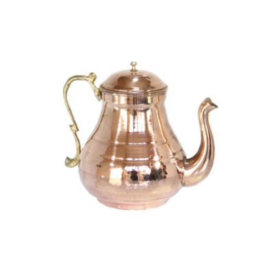 Persian Copper Teapot Handcrafted and Hammered Glossy