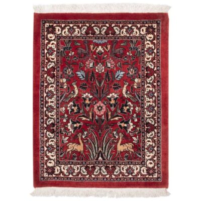 Persian Wool Carpet Hand-Knotted Lacki Red