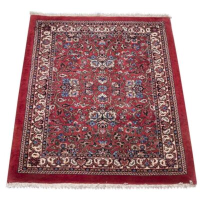 Persian Wool Carpet Hand-Knotted Lacki Red