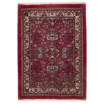 Persian Wool Carpet Hand-Knotted Lacki Red