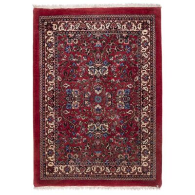 Persian Wool Carpet Hand-Knotted Lacki Red