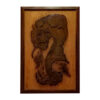 Framed Wood Carved Art Artistic Horse