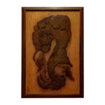 Framed Wood Carved Art Artistic Horse