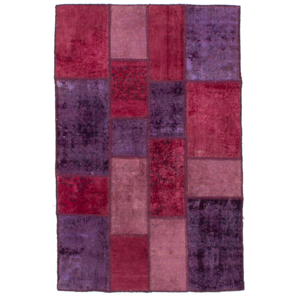 Vintage Persian Hand-Knotted Patchwork Carpet Alvan
